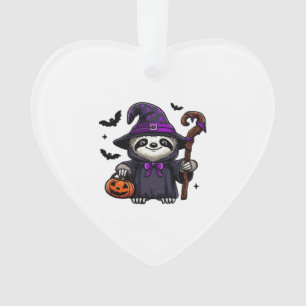Scary Halloween Sloth Witch Hat Costume Spooky Sea Ornament