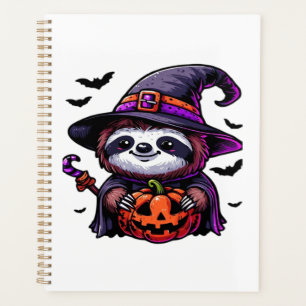 Scary Halloween Sloth Witch Hat Costume Spooky Sea Planner