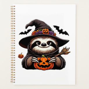 Scary Halloween Sloth Witch Hat Costume Spooky Sea Planner