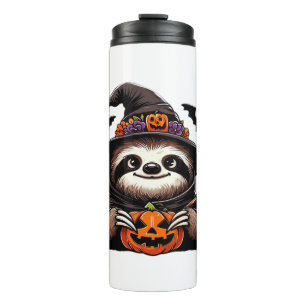 Scary Halloween Sloth Witch Hat Costume Spooky Sea Thermal Tumbler