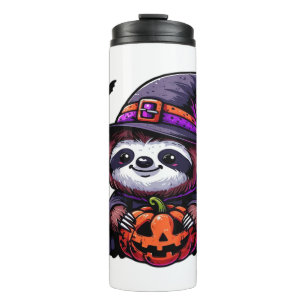 Scary Halloween Sloth Witch Hat Costume Spooky Sea Thermal Tumbler