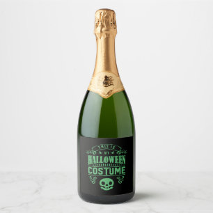 Scary Halloween Sparkling Wine Label