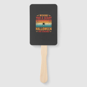 Scary Halloween Spider Web Sunset Design_1 Hand Fan