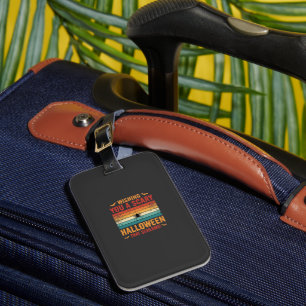 Scary Halloween Spider Web Sunset Design_1 Luggage Tag