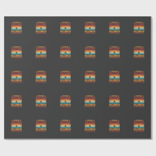 Scary Halloween Spider Web Sunset Design_1 Wrapping Paper