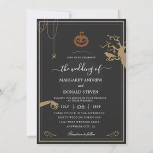 scary Halloween wedding invitations