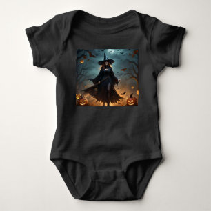 Scary Halloween Witch,  Baby Bodysuit