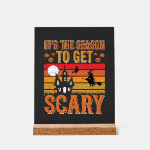 Scary Halloween Witch Haunted House Design_1 Acrylic Sign