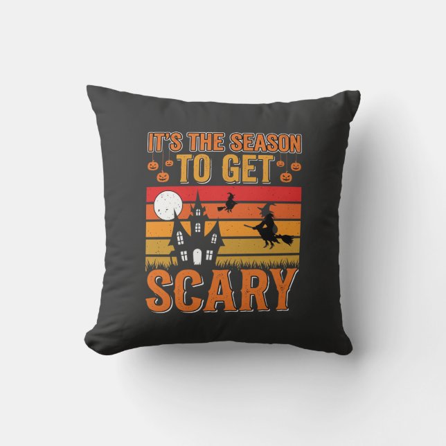 Scary Halloween Witch Haunted House Design_1 Cushion (Front)