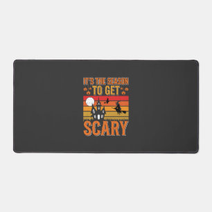 Scary Halloween Witch Haunted House Design_1 Desk Mat