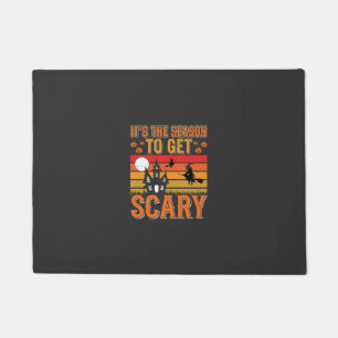 Scary Halloween Witch Haunted House Design_1 Doormat