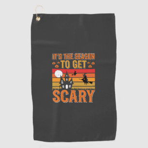 Scary Halloween Witch Haunted House Design_1 Golf Towel