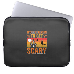 Scary Halloween Witch Haunted House Design_1 Laptop Sleeve