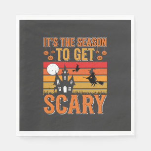 Scary Halloween Witch Haunted House Design_1 Napkin