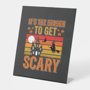 Scary Halloween Witch Haunted House Design_1 Pedestal Sign