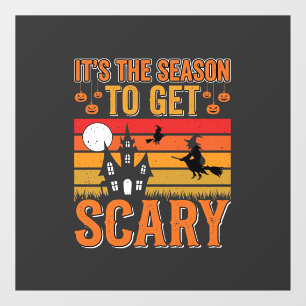 Scary Halloween Witch Haunted House Design_1 Window Cling
