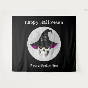 Scary Halloween witch party Tapestry