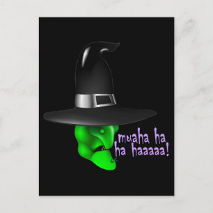 Scary Halloween Witch Postcard