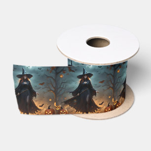 Scary Halloween Witch, Satin Ribbon
