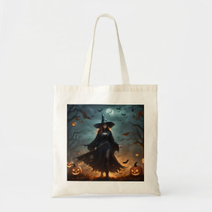 Scary Halloween Witch, Tote Bag