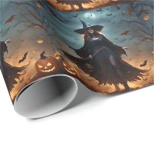 Scary Halloween Witch,  Wrapping Paper