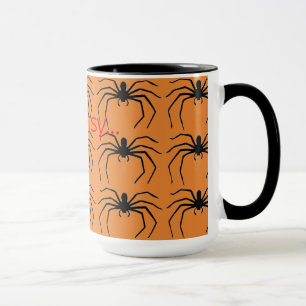 Scary Halloween Witches Black Spider Designed Mug