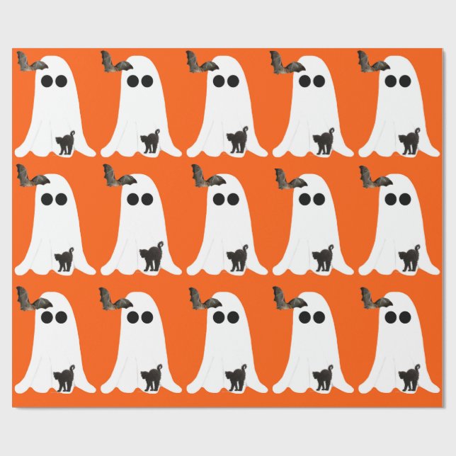Scary Halloween Wrapping Paper (Flat)