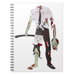 scary halloween zombie notebook