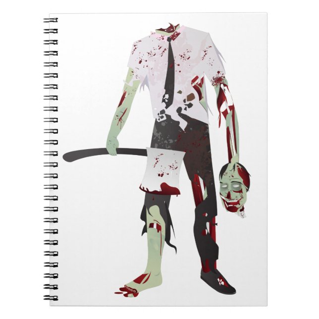 scary halloween zombie notebook (Front)