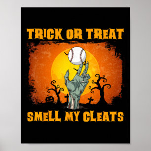 Scary Halloween Zombie Softll Sell Trick Or Treat Poster