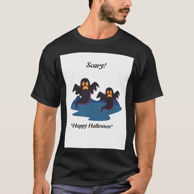 Scary Happy Halloween XL Size Clothing Men's-Tops  T-Shirt (Front)