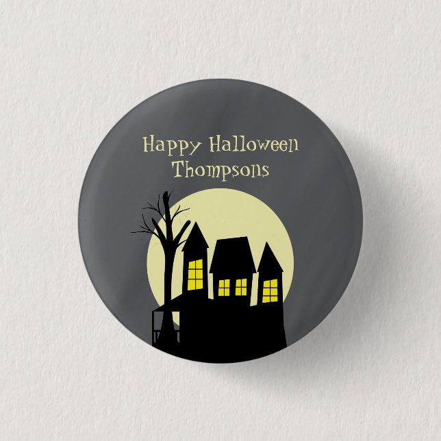 Scary Haunted House 3 Cm Round Badge (Front)