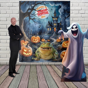 Scary Haunted House Halloween Backdrop Tapestry