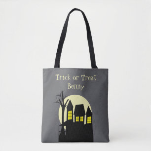 Scary Haunted House Tote Bag