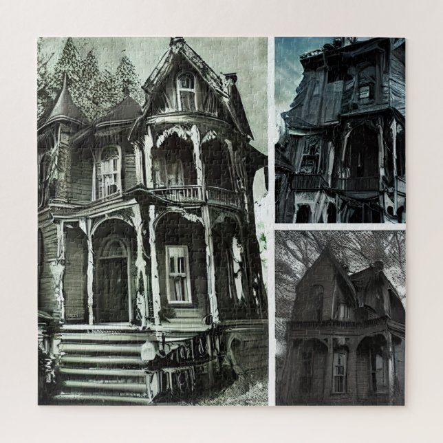 Scary Haunted Mansions Set Jigsaw Puzzle (Vertical)
