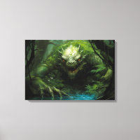 Scary Hidden Monster in Tropical Forest