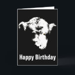 Scary Highland Calf Pop Art Birthday Card<br><div class="desc">Scary Highland Calf Pop Art design by pawsforamoment. Baby Highland Cow,  black and white with eye colour. “BOO!!"</div>