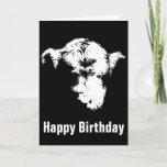 Scary Highland Calf Pop Art Birthday Card<br><div class="desc">Scary Highland Calf Pop Art design by pawsforamoment. Baby Highland Cow,  black and white with eye colour. “BOO!!"</div>