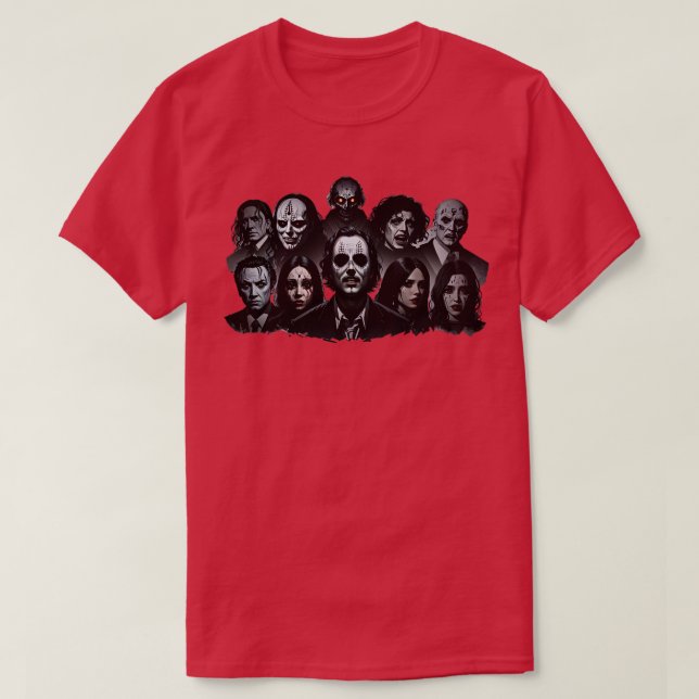 scary horror icons T-Shirt (Design Front)