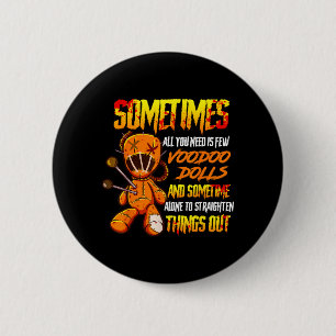 Scary Horror Voodoo Doll 6 Cm Round Badge