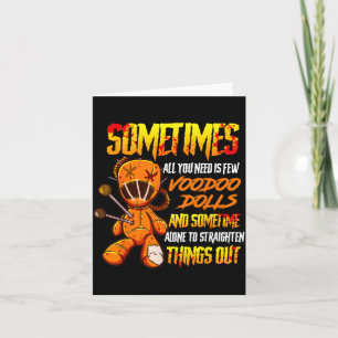 Scary Horror Voodoo Doll Card