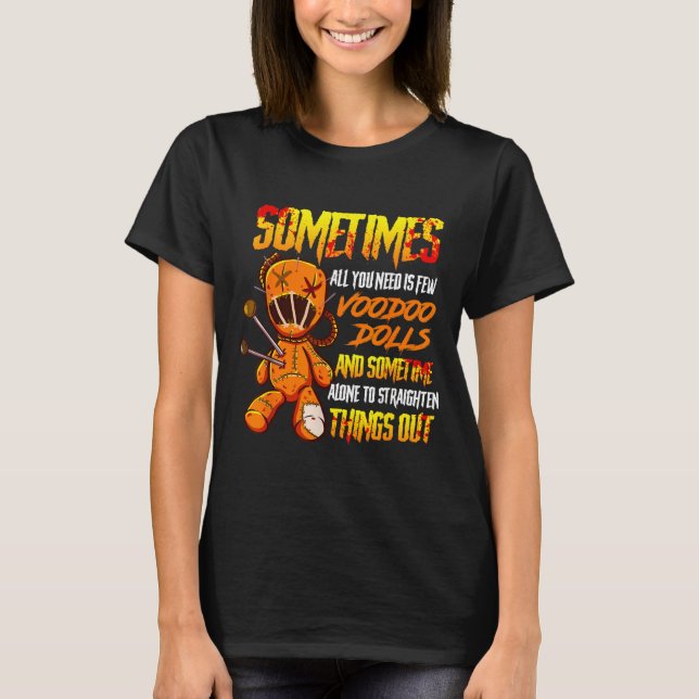 Scary Horror Voodoo Doll T-Shirt (Front)