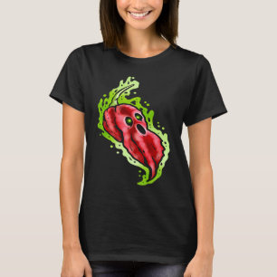Scary Hot Ghost Pepper With Face Halloween T-Shirt