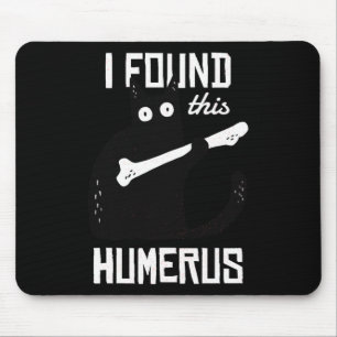 Scary I Found This Humerus Cat Black Humourous Med Mouse Mat