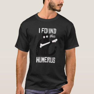 Scary I Found This Humerus Cat Black Humourous Med T-Shirt