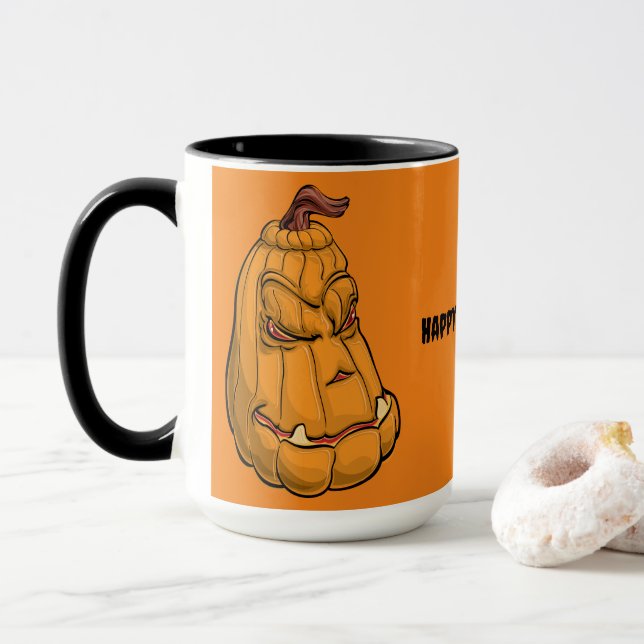 Scary Jack Halloween Mug (With Donut)