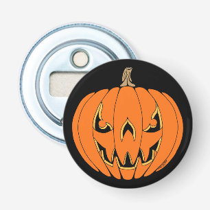 Scary Jack-o'-Lantern Halloween Design Bottle Opener