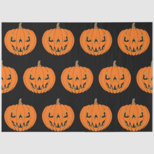 Scary Jack-o'-Lantern Halloween Design Tissue Paper