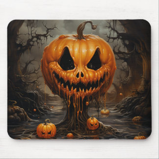 Scary Jack O Lantern Halloween Mouse Mat