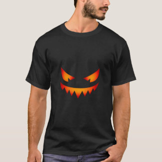 Scary Jack O Lantern Halloween Pumpkin Face T-Shirt